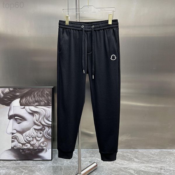 

men's pants designer 2022 summer new fashion brand letter embroidery slim fit casual pants leggings sports 001d, Black