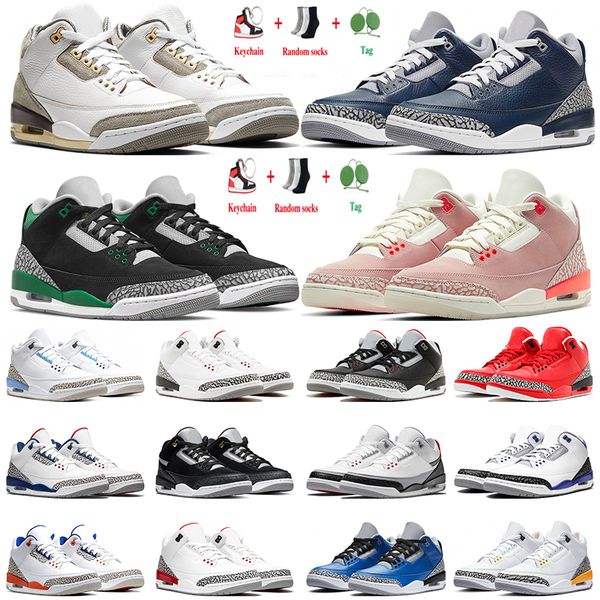 

basketball shoes for men 3 3s dark iris cardinal red black cement michigan fire pine green cool grey court purple laser orange unc mens snea