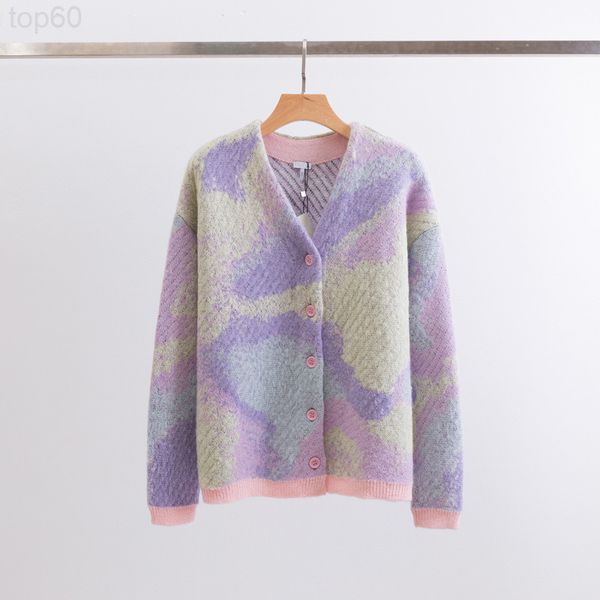 

women's knits & tees designer unicorn sweater 2022 spring and autumn high proportion mohair knitted cardigan women's loose long sl, White
