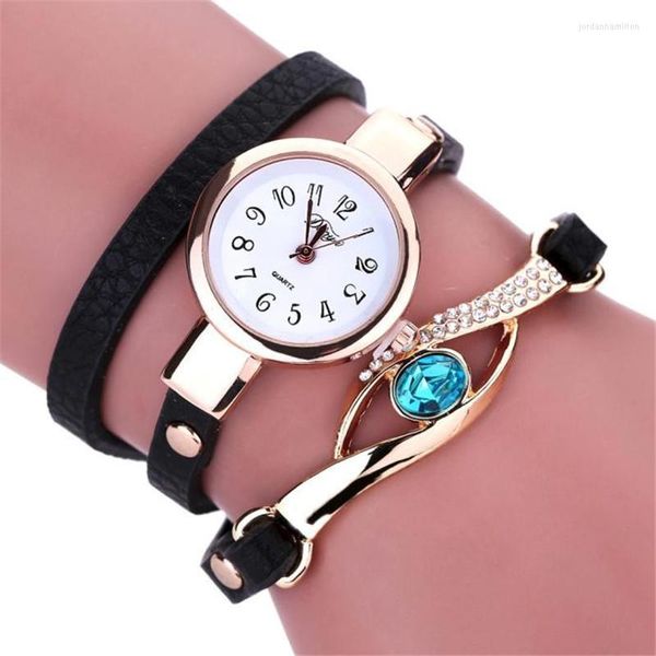 Orologio da polso da donna di moda di marca Orologio da donna casual con diamanti avvolgenti Orologi da polso al quarzo in pelle Orologio Relogio Feminino 2022 2 # Orologi da polso