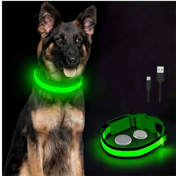 LED leuchtendes Hundehalsband, leuchtendes Halsband, verstellbares Nachtlicht, Hundeleine für Mädchen, kleine Hunde, Katzen, Haustier-Sicherheitszubehör 220610