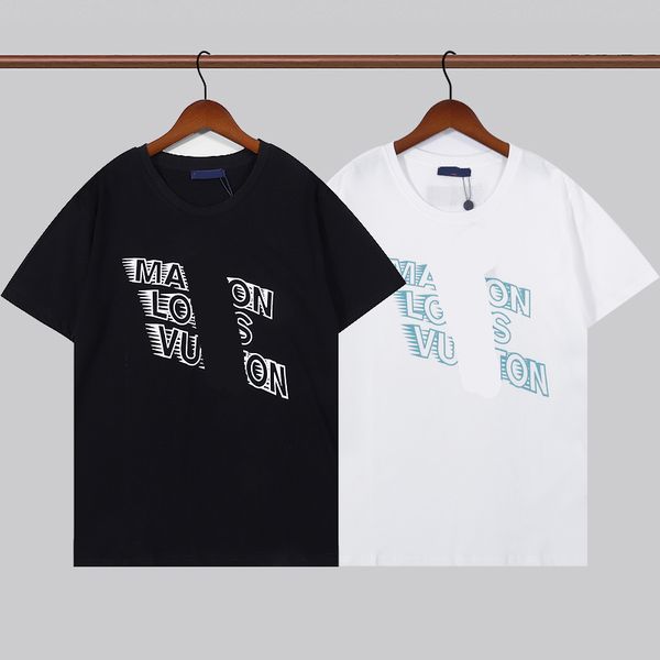 

1luxury designer men's t-shirts dress shirt summer men's and women's with monogrammed casual fashion streetwear multiple colo, White;black