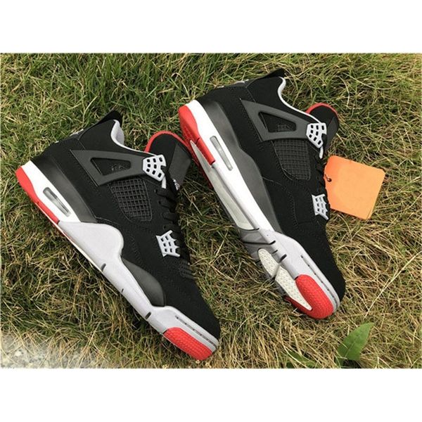 

shoes authentic og 4 bred black cement red white 4s iv men women basketball sports sneakers original 308497-060