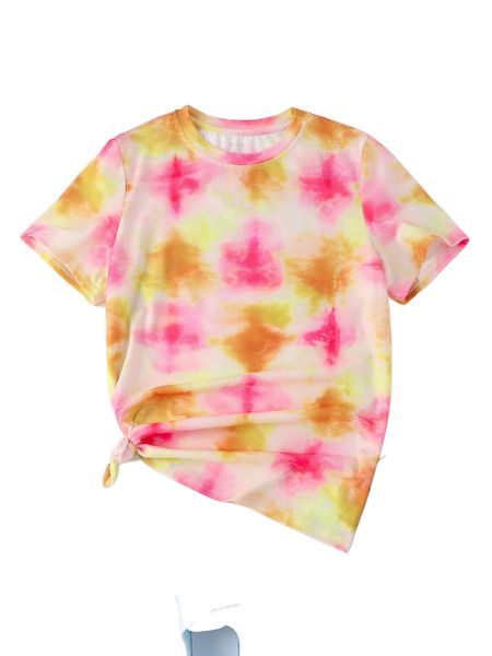 

tie dye round neck tee y2yx#, White