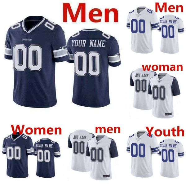 

football jerseys custom men women youth jersey 4 dak prescott 11 micah parsons 22 emmitt smith 88 ceedee lamb 21 ezekiel elliott, Black;red