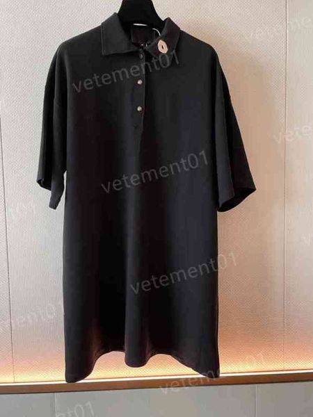 

womens dresses fashion brand straight long loose polo t-shirt short sleeve dress luxury dress designer women clothing 0912, Black;gray