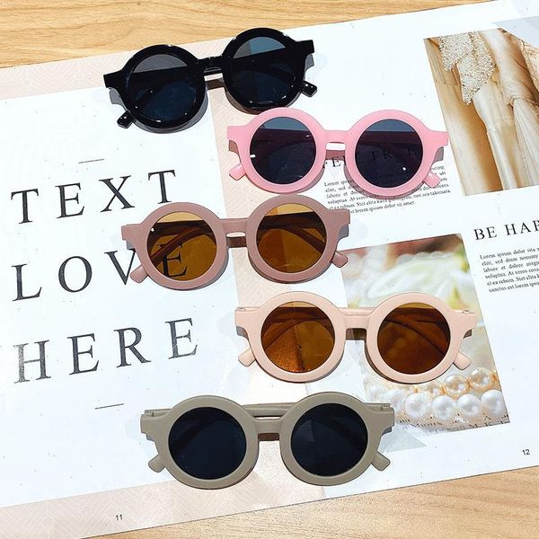 

childrens color sunglass round frame light pc cute small face sunglasses, Blue