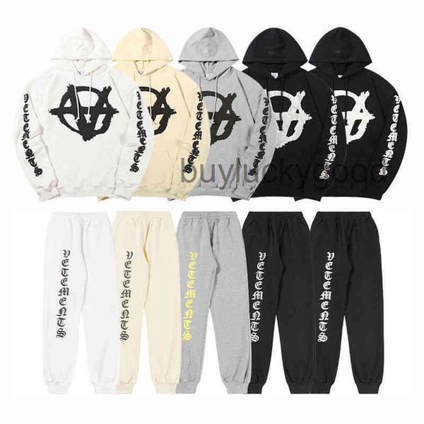 

designer clothes brand shorts pants french street fashion brand v etements men and women vtm vet vetmets new anti war printed casual sweatsu, Black