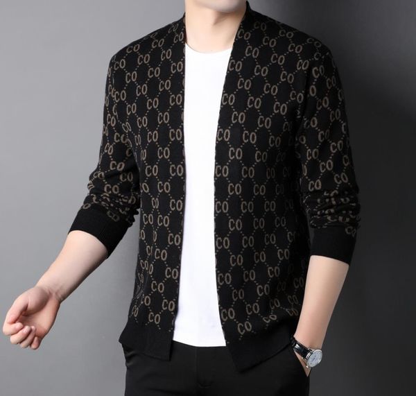 

men's sweaters grade designer luxury fashion knit sweater cardigan men casual woolen autum japanese coats jacket mens clothes 2022, White;black