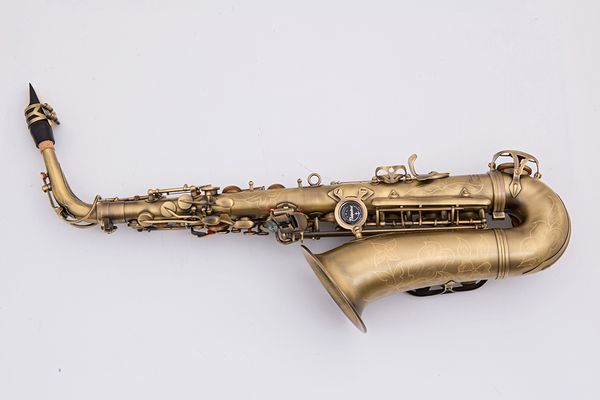 

vintage sand gold naiputesi nt- 802 key type alto saxophone antique copper simulation alto sax abalone buckle piece accept oem