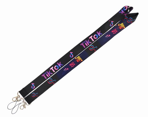 Prezzo di fabbrica 100 Piec Tik Tok Anime Lanyard Keychain Neck Strap Key Camera ID Phone String Ciondolo Distintivo Accessori regalo per feste all'ingrosso