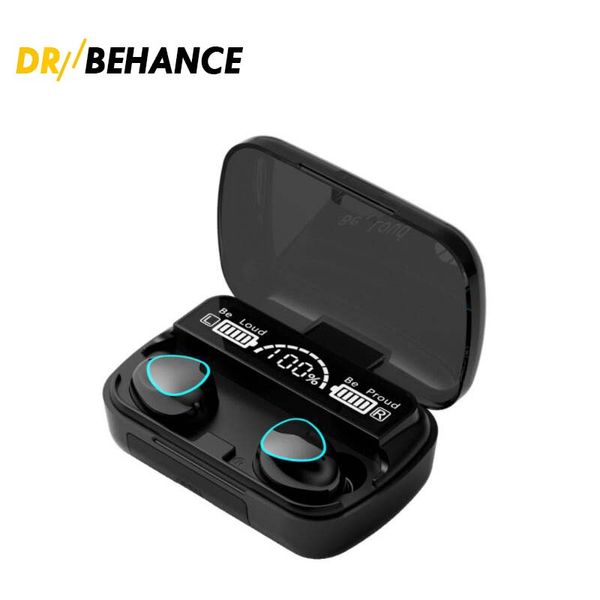 

m10 tws bluetooth earphone wireless headphones stereo sport earphones touch waterproof gaming headset f9 earbuds 2000mah led display
