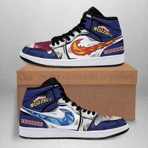 

so todoroki sneakers skill my hero academia anime shoes, Black