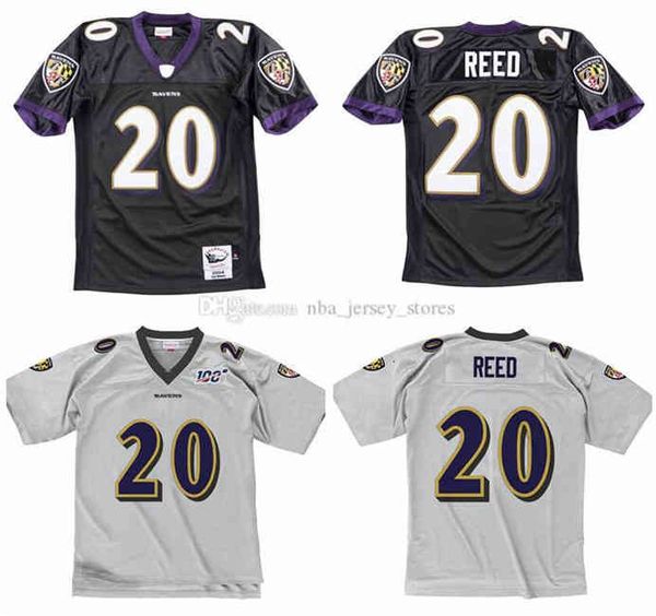 

stitched football jersey 20 ed reed 2004 mitchell & ness retro rugby jerseys, Black