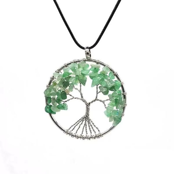 12 %/Set Jewelry Tree of Life Ожерелье 7 Чакра Каменные бусины натуральные аметист стерлинговой серебря