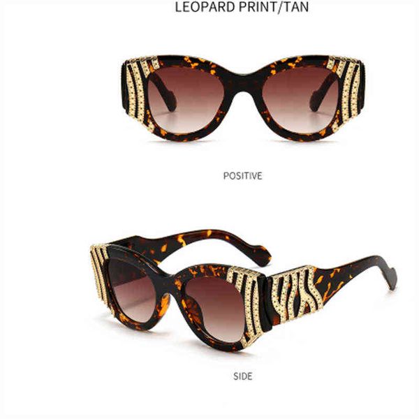 

woman cat eye sunglasses luxury metal color mirror men women glasses uv400, White;black