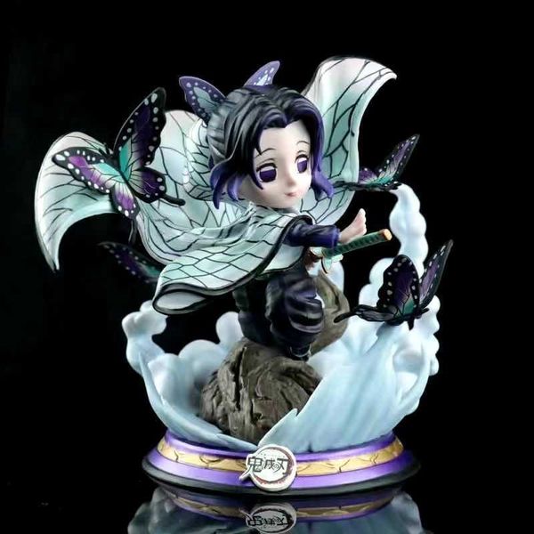 

huiya01 new 18cm demon slayer sunshine gk kochou shinobu kisatsutaiworm pillar nine pillars pvc action anime figure model collection q0722