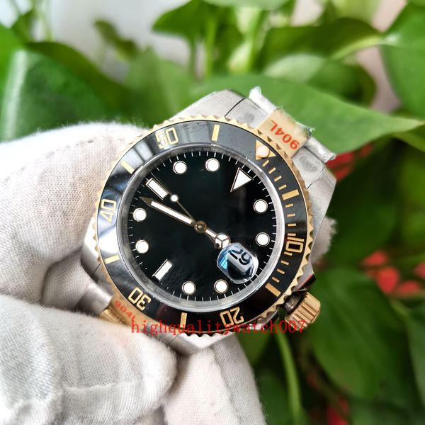

u factory black dial sapphire glass 41mm wristwatches two tone gold steel bracelet m126613ln-0002 126613 designer men eta 2813 movement auto, Slivery;brown