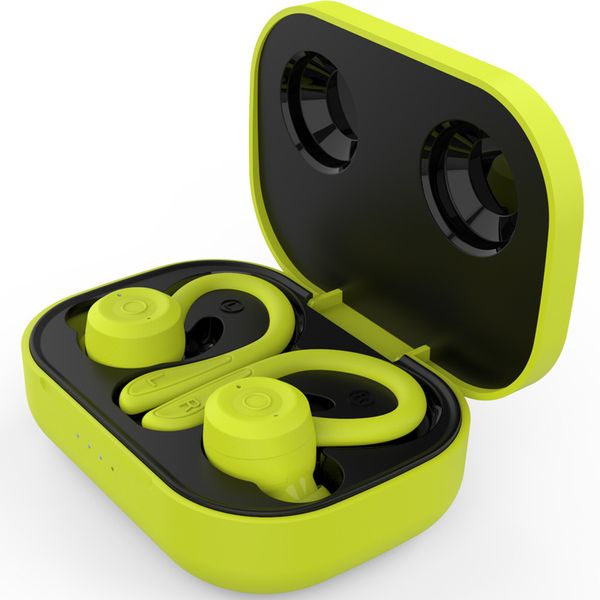 Fones de ouvido Bluetooth Fones de ouvido para IOS Iphone Android Fones de ouvido pendurados à prova d'água Mini esportes sem fio Cuffie Charge Case Estéreo Tampões de ouvido com cancelamento de ruído