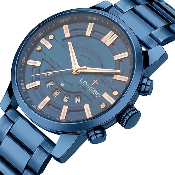 

2020 longbo luxury brand men watch quartz male clock design sport watches waterproof stainless steel wristwatch reloj hombre 2232h, Slivery;brown
