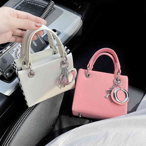 

super leather princess 2022 new cute mini decorative small single shoulder messenger hand carrying red bag luxury designer