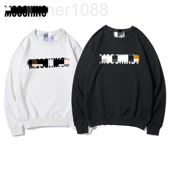 

men's hoodies & sweatshirts designer 2021 autumn and winter new printed bear round neck sweater for men women couples bottomed coat tre, Black
