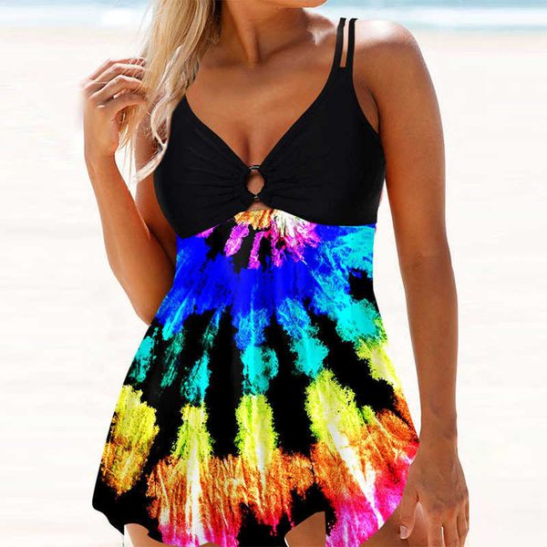 

2022 new swimsuit women's belly covering split large swimsuit no logo