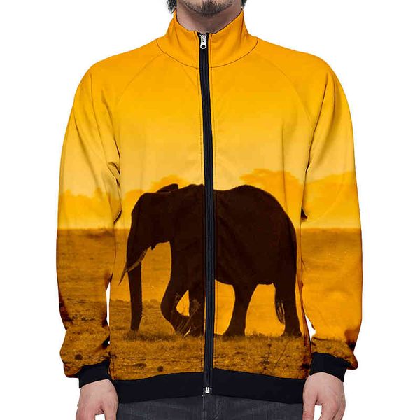 Пустынные животные толстовки с 3dprint мужчина женщины бегущие спортивные пальто осени зимняя куртка повседневная молния стойки воротника