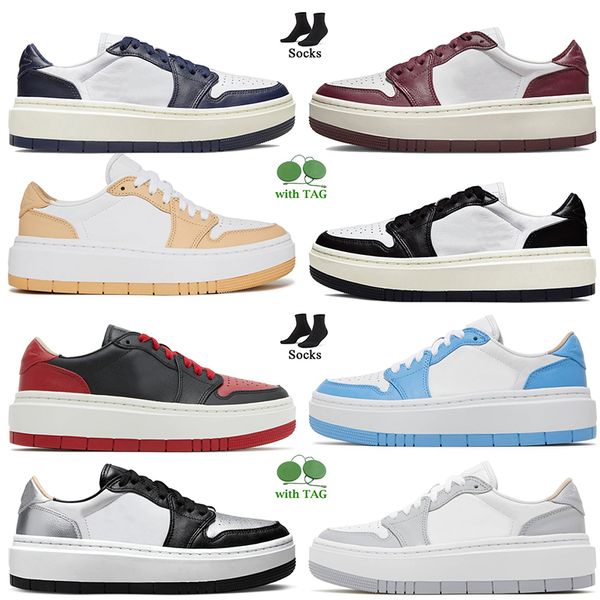 

jogging outdoor jumpman 1 low casual shoes elevate 1s black white onyx wolf grey women mens trainers sports shoe bred midnight navy silver t