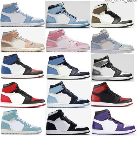 

1 university blue hyper royal twist chicago basketball shoes men 1s mid milan digital pink sail light unc patent 3 bred toe retro b qxvq, Black
