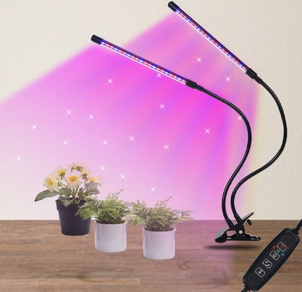 5V USB LED Grow Light Full Spectrum Dimmabable Clip-On Fitolampy Zamanlayıcı Fito Lamba Odası Sera Karbon Filtresi Kapalı Bahçecilik