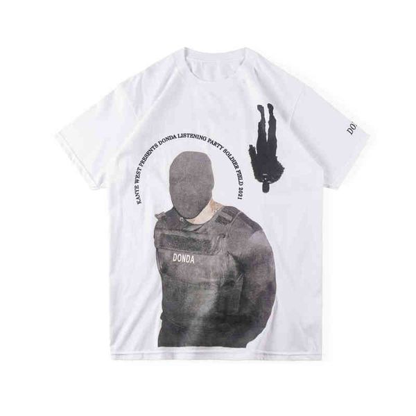 

donda sergio calabasas tee album portrait short-sleeved t-shirt t220722, White;black