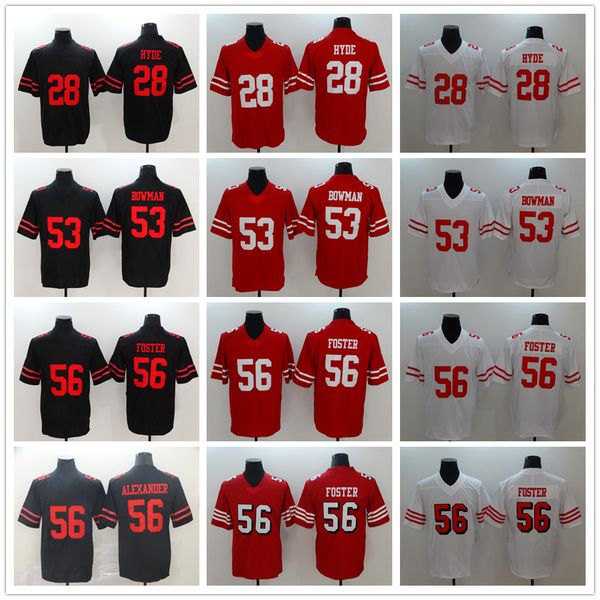 

movie college football wear jerseys stitched 56foster 56 kwonalexander 28hyde 53bowman breathable sport man, Black