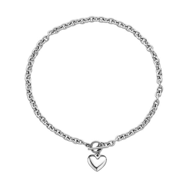 

classic 2021 stainless steel jewelry gold cat pendant necklace stone anchor tray sets, Silver