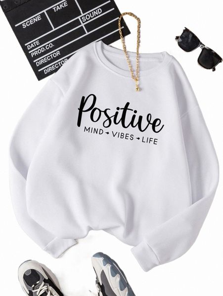 

letter graphic thermal lined sweatshirt 80pa#, Black