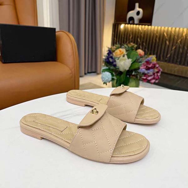 

2023 luxuries designer men's women's slippers sandals shoes slide summer fashion wide flat flip flops with box 12, Black