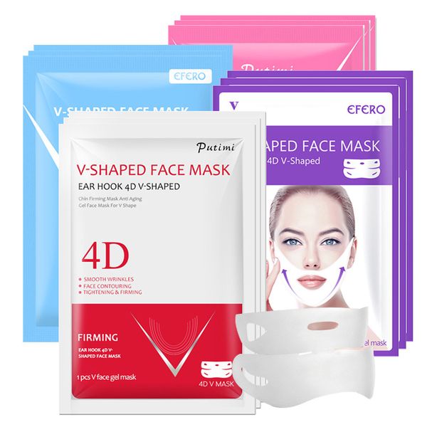 V forma máscara facial emagrecedor de queixo duplo levantando a máscara de cuidados com a pele facial