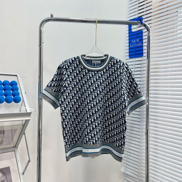 

women's t-shirt designer d aojia summer round neck full print vintage short sleeve slim sweater dkxk, White