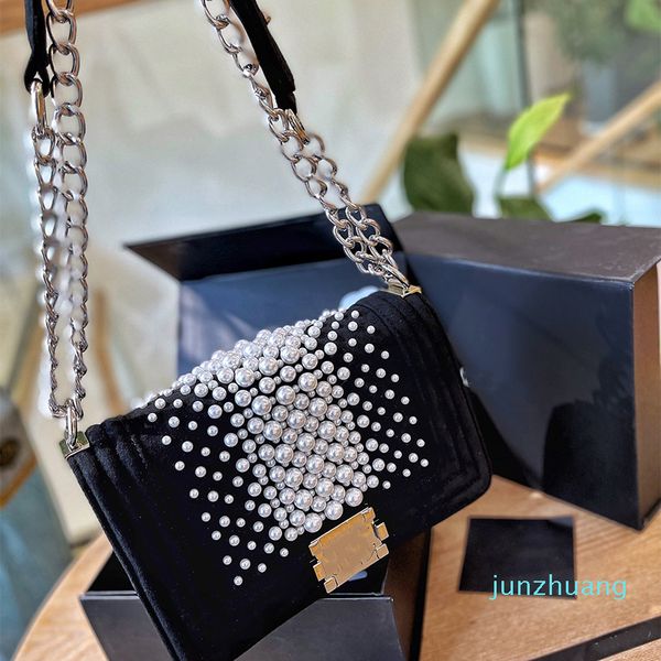 

chan nel bag designer -style ladies fashion bags pearl large capacity outdoor sacoche street classic brand handbag luxury party handbag coin