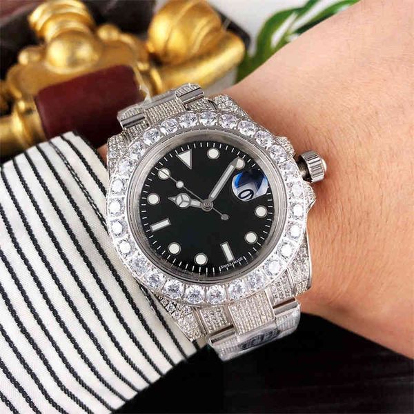 

men's watch week calendar all sky star classic series diameter 40mm automatic chain movement accurate and stable steel shell buckle, Slivery;brown