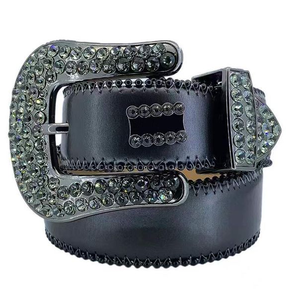 

designer belt women men belts classical fashion leather rivet belt punk style strap with rhinestone, Black;brown