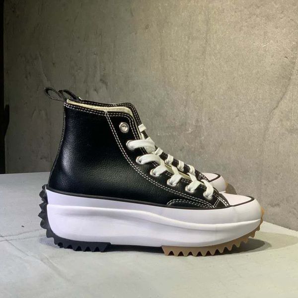 

boots thick sole shoes star hike classic womens canvas upper material motion high thick bottom women stars casual joint jagged leopard orang, Black