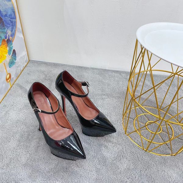

heels extremely high platform sandals elegant women stiletto shoes fashion brand wedding evening party pumps luxury designer pointed zea3, Black