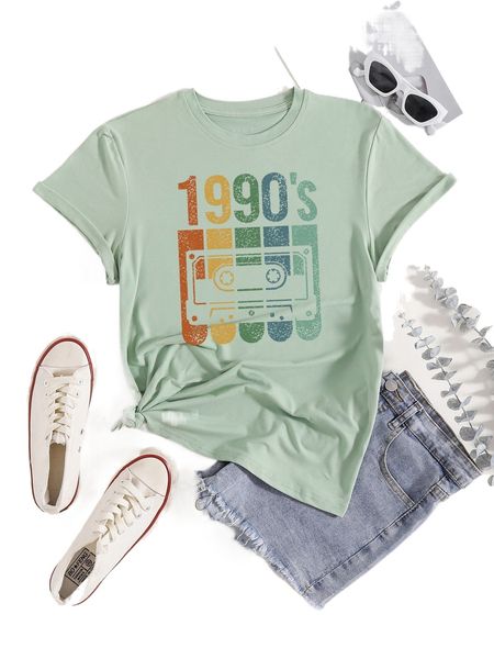 

number & tape print tee x16r#, White