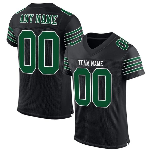 

custom black gotham green-white mesh authentic football jersey, Gray;blue