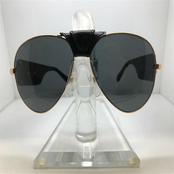 

new men women sunglasses black gold 2150q 62 oversize crystal square sunglasses leather pilot sunglasses244j, White;black