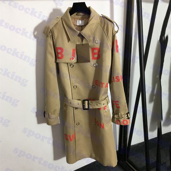 

trendy trench coats for women letter print womens windbreaker coat khaki lapel jacket with belt, Tan;black