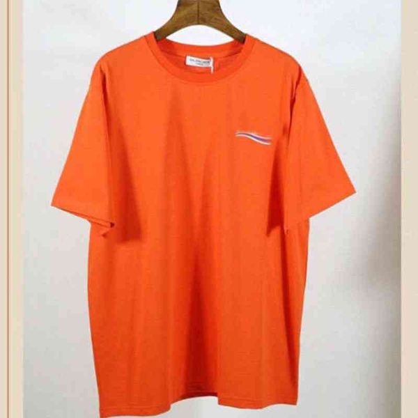 

designer balenciga t shirt vintage luxe fashion spring and summer new cola wave short sleeve men's and women's loose and versatile, White;black