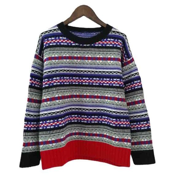 

women's sweaters minority light luxury women's clothing beautiful woven flower contrast color pop warm slave woolen sweater pullov, White;black