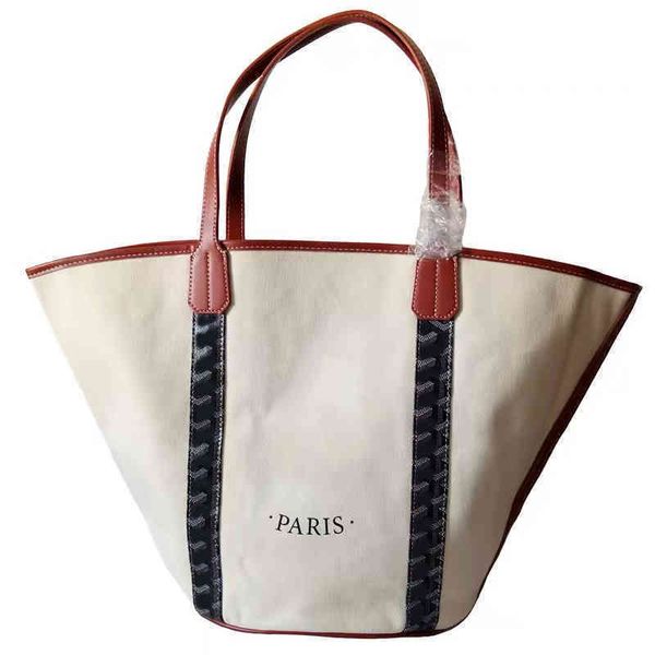 

women luxurys designers gy totes bag canvas sector shopping large capacity beach hands available on both sides mommy ins hand 220720 zhouzho
